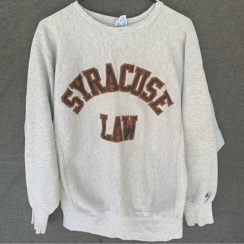 Vintage Syracuse Law Reverse Weave Crewneck Champion Sweatshirt 80s 90s Sweater